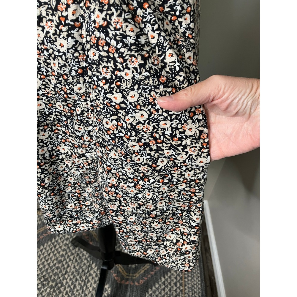 Free People Baby's Got It Denim Convertible Halter Floral Cotton Mini Dress Sz 8 - Picture 3 of 14